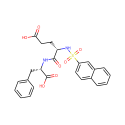 O=C(O)CC[C@H](NS(=O)(=O)c1ccc2ccccc2c1)C(=O)N[C@@H](Cc1ccccc1)C(=O)O ZINC000013554335