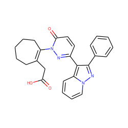 O=C(O)CC1=C(n2nc(-c3c(-c4ccccc4)nn4ccccc34)ccc2=O)CCCCC1 ZINC000000600527