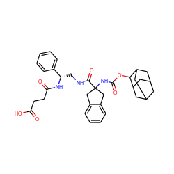 O=C(O)CCC(=O)N[C@@H](CNC(=O)C1(NC(=O)OC2C3CC4CC(C3)CC2C4)Cc2ccccc2C1)c1ccccc1 ZINC000026155017