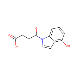 O=C(O)CCC(=O)n1ccc2c(O)cccc21 ZINC000013531127