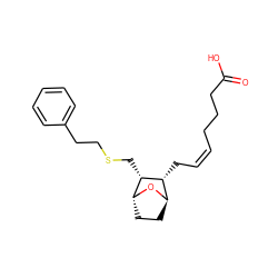 O=C(O)CCC/C=C\C[C@@H]1[C@H]2CC[C@@H](O2)[C@@H]1CSCCc1ccccc1 ZINC000169360066