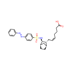 O=C(O)CCC/C=C\C[C@@H]1[C@H]2CC[C@H](C2)[C@H]1NS(=O)(=O)c1ccc(/N=N/c2ccccc2)cc1 ZINC000013521255