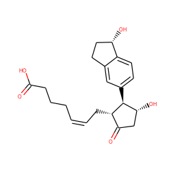 O=C(O)CCC/C=C\C[C@H]1C(=O)C[C@@H](O)[C@@H]1c1ccc2c(c1)CC[C@@H]2O ZINC000137015430