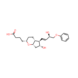 O=C(O)CCC[C@@H]1CC[C@H]2[C@H](C[C@@H](O)[C@@H]2/C=C/[C@@H](O)COc2ccccc2)O1 ZINC000033956047