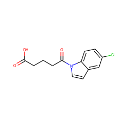 O=C(O)CCCC(=O)n1ccc2cc(Cl)ccc21 ZINC000095587355