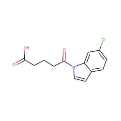 O=C(O)CCCC(=O)n1ccc2ccc(Cl)cc21 ZINC000095590239