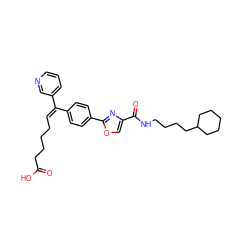 O=C(O)CCCC/C=C(\c1ccc(-c2nc(C(=O)NCCCCC3CCCCC3)co2)cc1)c1cccnc1 ZINC000003827905