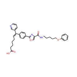 O=C(O)CCCC/C=C(\c1ccc(-c2nc(C(=O)NCCCCCOc3ccccc3)co2)cc1)c1cccnc1 ZINC000027625155