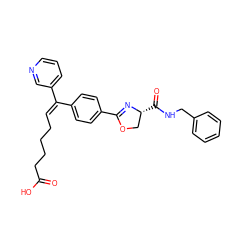 O=C(O)CCCC/C=C(\c1ccc(C2=N[C@H](C(=O)NCc3ccccc3)CO2)cc1)c1cccnc1 ZINC000029565489