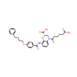 O=C(O)CCCCC(=O)N1C[C@@H](C(=O)O)Oc2c(NC(=O)c3ccc(OCCCCc4ccccc4)cc3)cccc21 ZINC000059624968