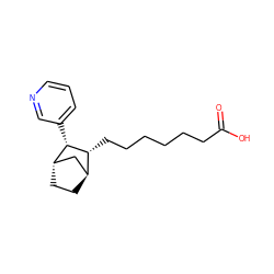 O=C(O)CCCCCC[C@@H]1[C@H]2CC[C@@H](C2)[C@@H]1c1cccnc1 ZINC000100021557