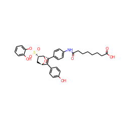 O=C(O)CCCCCCC(=O)Nc1ccc(C2=C(c3ccc(O)cc3)[C@H]3C[C@H](S(=O)(=O)Oc4ccccc4O)[C@H]2O3)cc1 ZINC000473086946