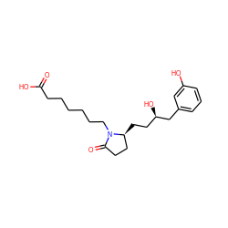 O=C(O)CCCCCCN1C(=O)CC[C@@H]1CC[C@@H](O)Cc1cccc(O)c1 ZINC000028572341