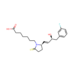 O=C(O)CCCCCCN1C(=S)CC[C@@H]1/C=C/[C@@H](O)Cc1cccc(F)c1 ZINC000073198648