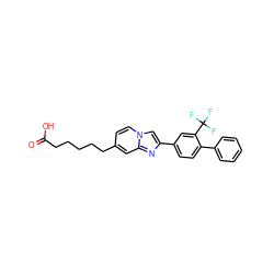 O=C(O)CCCCCc1ccn2cc(-c3ccc(-c4ccccc4)c(C(F)(F)F)c3)nc2c1 ZINC000084758337