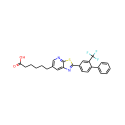 O=C(O)CCCCCc1cnc2sc(-c3ccc(-c4ccccc4)c(C(F)(F)F)c3)nc2c1 ZINC000084758336