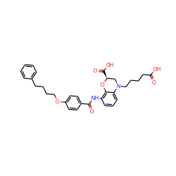 O=C(O)CCCCN1C[C@H](C(=O)O)Oc2c(NC(=O)c3ccc(OCCCCc4ccccc4)cc3)cccc21 ZINC000299837886