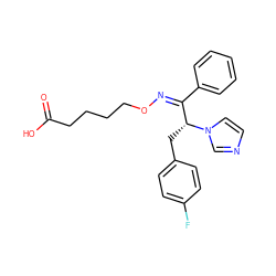 O=C(O)CCCCO/N=C(/c1ccccc1)[C@@H](Cc1ccc(F)cc1)n1ccnc1 ZINC000013738906