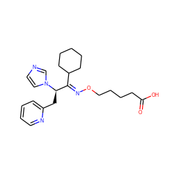 O=C(O)CCCCO/N=C(\C1CCCCC1)[C@@H](Cc1ccccn1)n1ccnc1 ZINC000013738921