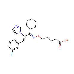 O=C(O)CCCCO/N=C(\C1CCCCC1)[C@H](Cc1cccc(F)c1)n1ccnc1 ZINC000003922268