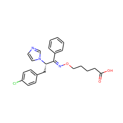 O=C(O)CCCCO/N=C(\c1ccccc1)[C@H](Cc1ccc(Cl)cc1)n1ccnc1 ZINC000003922266