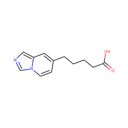 O=C(O)CCCCc1ccn2cncc2c1 ZINC000029404689