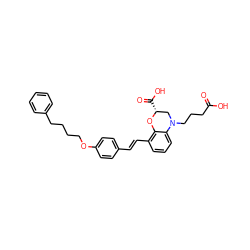 O=C(O)CCCN1C[C@@H](C(=O)O)Oc2c(/C=C/c3ccc(OCCCCc4ccccc4)cc3)cccc21 ZINC000059625311