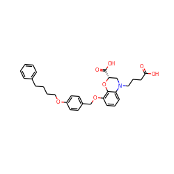 O=C(O)CCCN1C[C@@H](C(=O)O)Oc2c(OCc3ccc(OCCCCc4ccccc4)cc3)cccc21 ZINC000138914849