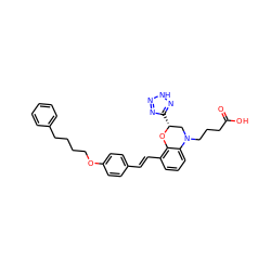 O=C(O)CCCN1C[C@@H](c2nn[nH]n2)Oc2c(/C=C/c3ccc(OCCCCc4ccccc4)cc3)cccc21 ZINC000140022883