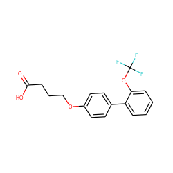 O=C(O)CCCOc1ccc(-c2ccccc2OC(F)(F)F)cc1 ZINC001772640345