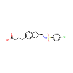 O=C(O)CCCc1ccc2c(c1)C[C@H](CNS(=O)(=O)c1ccc(Cl)cc1)C2 ZINC000027326847