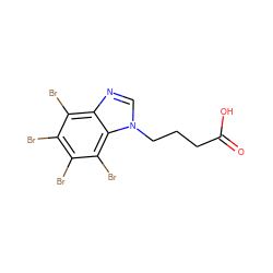 O=C(O)CCCn1cnc2c(Br)c(Br)c(Br)c(Br)c21 ZINC000073199822