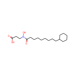 O=C(O)CCN(O)C(=O)CCCCCCCCC1CCCCC1 ZINC000096284019