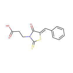 O=C(O)CCN1C(=O)/C(=C/c2ccccc2)SC1=S ZINC000001297887