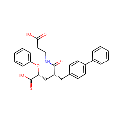 O=C(O)CCNC(=O)[C@H](Cc1ccc(-c2ccccc2)cc1)C[C@@H](Oc1ccccc1)C(=O)O ZINC000013741333
