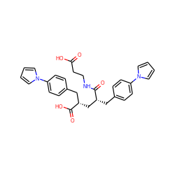O=C(O)CCNC(=O)[C@H](Cc1ccc(-n2cccc2)cc1)C[C@@H](Cc1ccc(-n2cccc2)cc1)C(=O)O ZINC000013741339