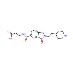 O=C(O)CCNC(=O)c1ccc2c(c1)C(=O)N(CCC1CCNCC1)C2 ZINC000003807801