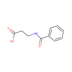 O=C(O)CCNC(=O)c1ccccc1 ZINC000000012614