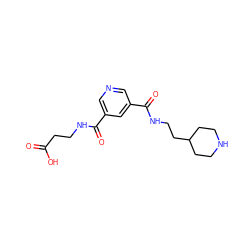 O=C(O)CCNC(=O)c1cncc(C(=O)NCCC2CCNCC2)c1 ZINC000029488379