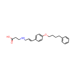 O=C(O)CCNC/C=C/c1ccc(OCCCCc2ccccc2)cc1 ZINC000059616087