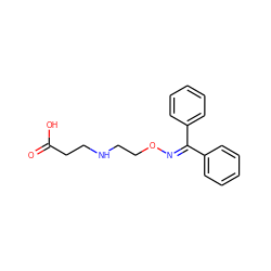 O=C(O)CCNCCON=C(c1ccccc1)c1ccccc1 ZINC000299864318