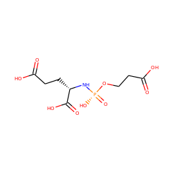 O=C(O)CCO[P@](=O)(O)N[C@@H](CCC(=O)O)C(=O)O ZINC000028876309