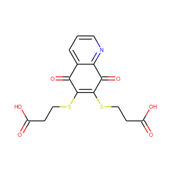 O=C(O)CCSC1=C(SCCC(=O)O)C(=O)c2ncccc2C1=O ZINC000042920274