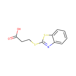 O=C(O)CCSc1nc2ccccc2s1 ZINC000000192890