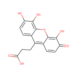 O=C(O)CCc1c2ccc(=O)c(O)c-2oc2c(O)c(O)ccc12 ZINC000003954336