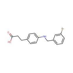 O=C(O)CCc1ccc(NCc2cccc(Br)c2)cc1 ZINC000014978978