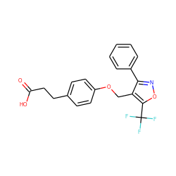 O=C(O)CCc1ccc(OCc2c(-c3ccccc3)noc2C(F)(F)F)cc1 ZINC001772648888