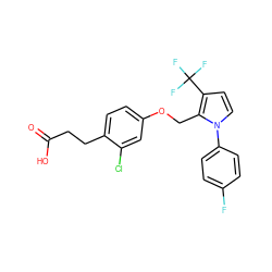 O=C(O)CCc1ccc(OCc2c(C(F)(F)F)ccn2-c2ccc(F)cc2)cc1Cl ZINC000221866748