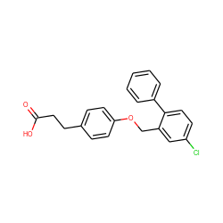 O=C(O)CCc1ccc(OCc2cc(Cl)ccc2-c2ccccc2)cc1 ZINC000084689554