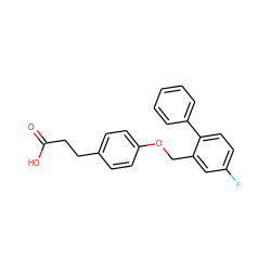 O=C(O)CCc1ccc(OCc2cc(F)ccc2-c2ccccc2)cc1 ZINC000084689557